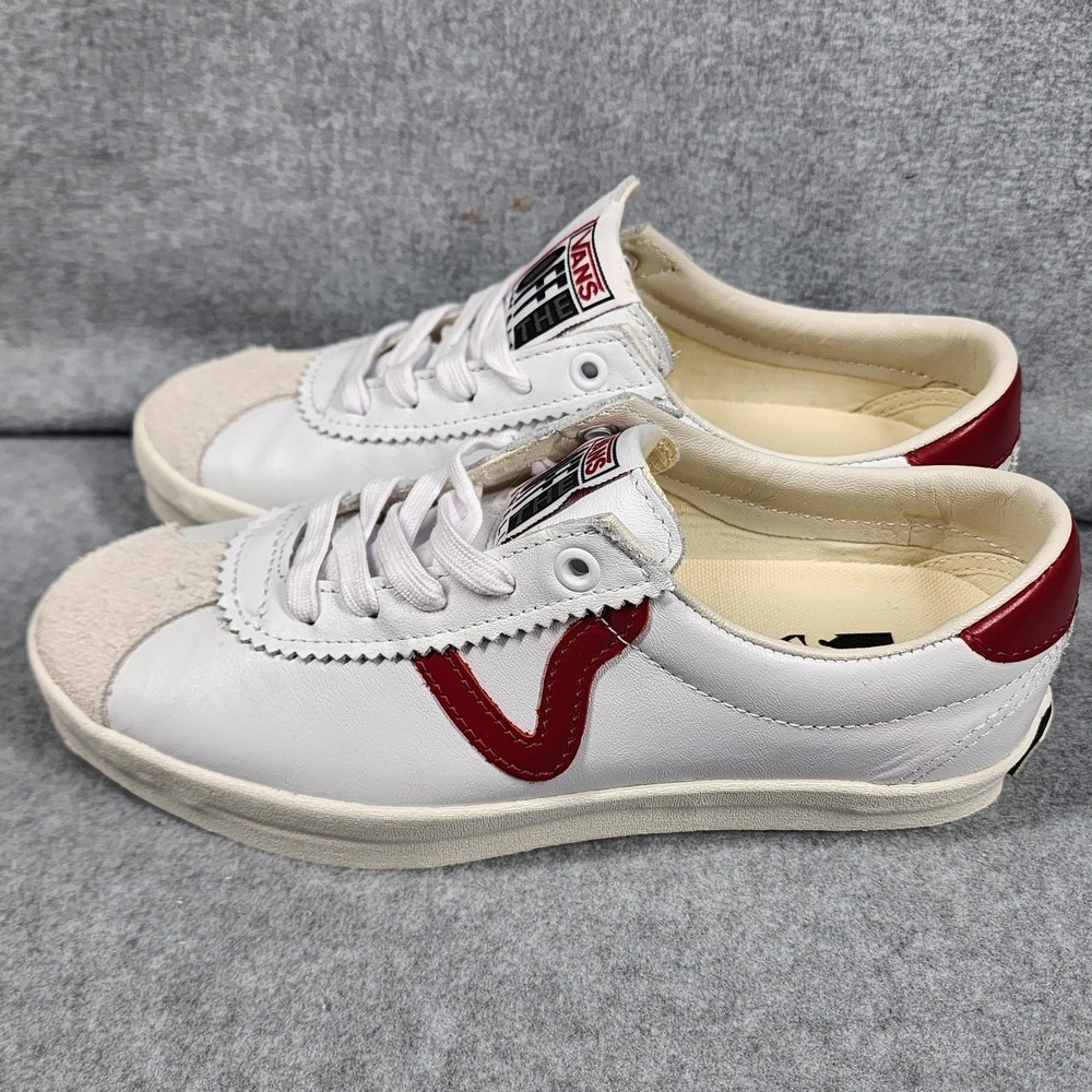 Vans Shoes Mens Size 6 White Leather Low Top Off The Wall Skate Sneakers